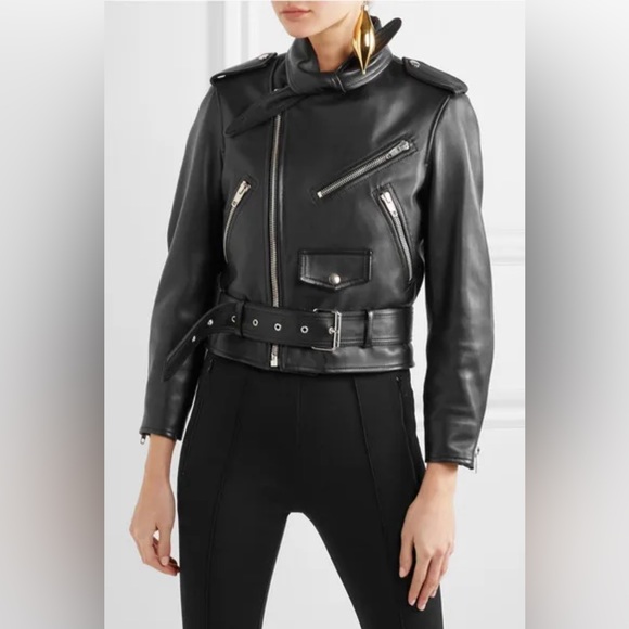 Balenciaga luxury  leather biker jacket 🔥 - Picture 15 of 16
